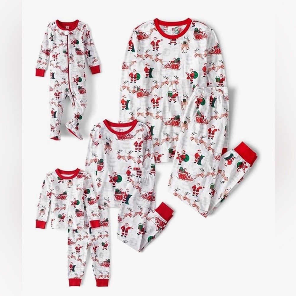 The Children’s Place Santa and Reindeer Christmas Footie Pajama Size 9-12m - Picture 3 of 3